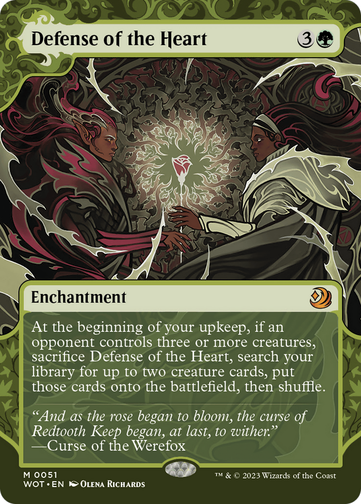 Defense of the Heart (WOT-051) (Showcase) (Borderless) (Foil)