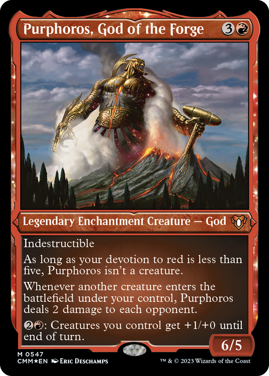 Purphoros, God of the Forge (CMM-547) (Etched Foil)