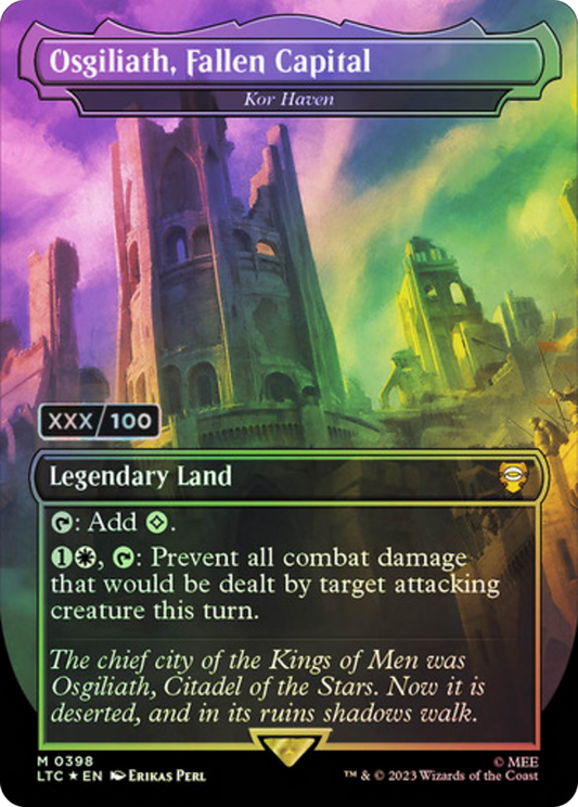 Osgiliath, Fallen Capital / Kor Haven (LTC-398) (Borderless) (Foil) (Serialized)