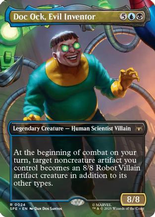 Doc Ock, Evil Inventor (Borderless) (SPE-024) (Foil)