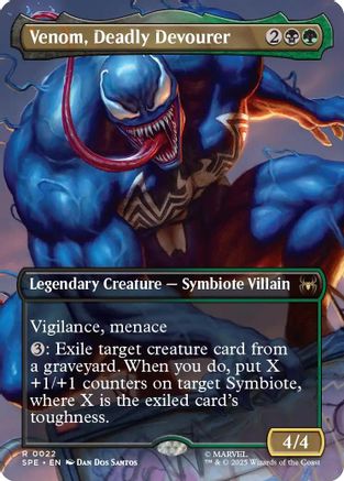 Venom, Deadly Devourer (Borderless) (SPE-022) (Foil)