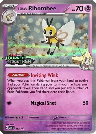 Lillie's Ribombee (Prerelease) (SVP-183) (Holofoil)