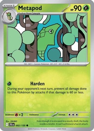Metapod (JTG-002) (Reverse Holofoil)