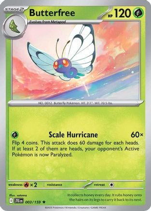 Butterfree (JTG-003) (Reverse Holofoil)