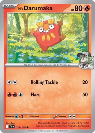 N's Darumaka (JTG-026) (Reverse Holofoil)