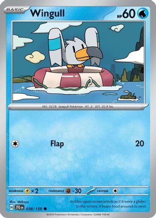 Wingull (JTG-038) (Reverse Holofoil)