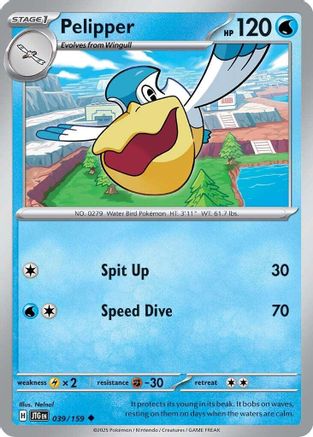 Pelipper (JTG-039) (Reverse Holofoil)