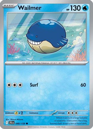 Wailmer (JTG-040) (Reverse Holofoil)