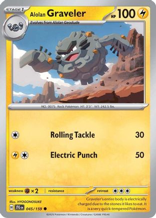 Alolan Graveler (JTG-045) (Reverse Holofoil)