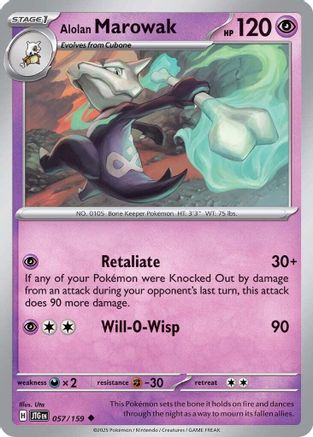 Alolan Marowak (JTG-057) (Reverse Holofoil)