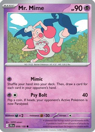 Mr. Mime (JTG-058) (Reverse Holofoil)
