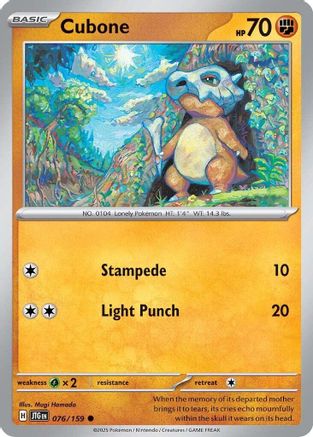 Cubone (JTG-076) (Reverse Holofoil)