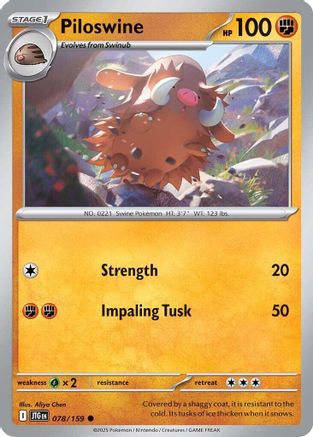Piloswine (JTG-078) (Reverse Holofoil)