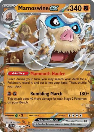 Mamoswine ex (JTG-079) (Holofoil)