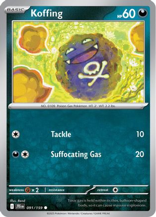 Koffing (JTG-091) (Reverse Holofoil)