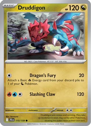 Druddigon (JTG-115) (Reverse Holofoil)