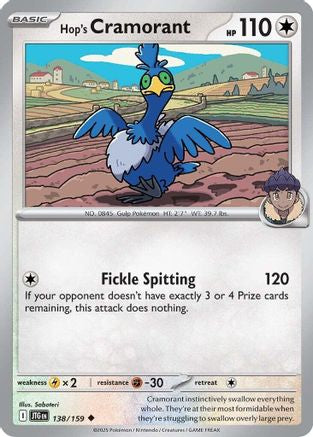 Hop's Cramorant (JTG-138) (Reverse Holofoil)