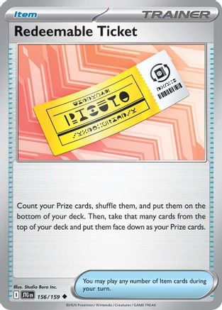 Redeemable Ticket (JTG-156) (Reverse Holofoil)