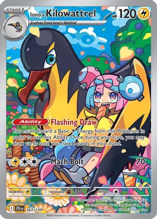 Iono's Kilowattrel (JTG-163) (Holofoil)