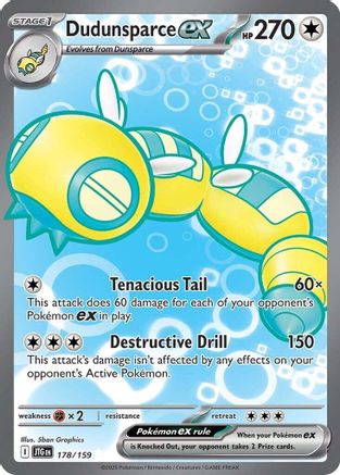 Dudunsparce ex (JTG-178) (Holofoil)