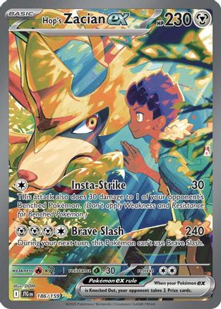 Hop's Zacian ex (JTG-186) (Holofoil)
