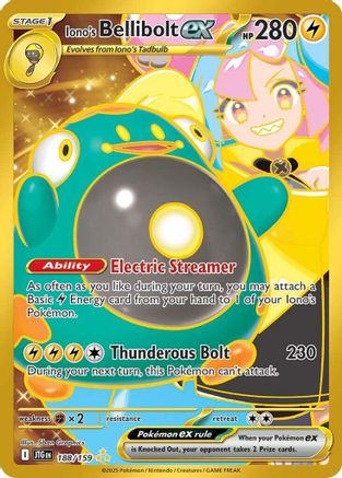 Iono's Bellibolt ex (JTG-188) (Holofoil)