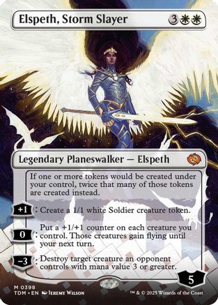 Elspeth, Storm Slayer (Borderless) (TDM-398) (Foil)