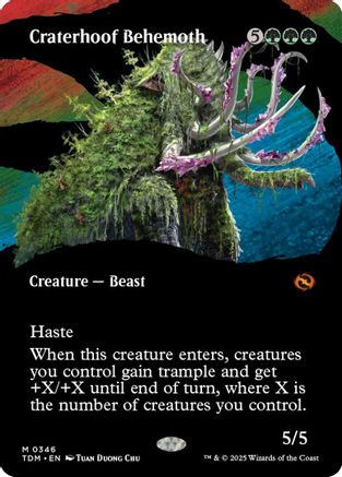 Craterhoof Behemoth (Borderless) (TDM-346) (Foil)