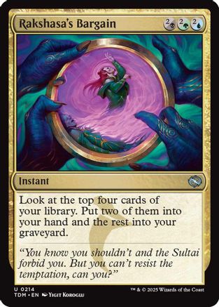 Rakshasa's Bargain (TDM-214) (Foil)