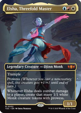 Elsha, Threefold Master (Borderless) (TDC-002) (Foil)