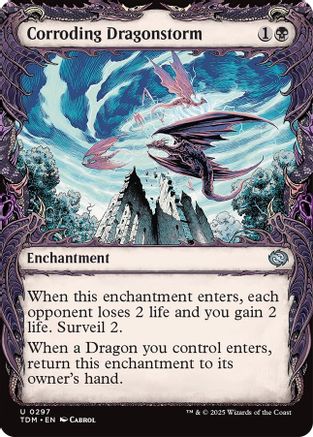Corroding Dragonstorm (Showcase) (TDM-297) (Foil)