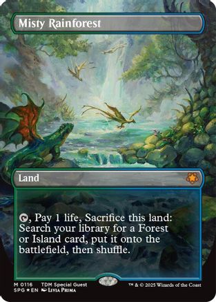 Misty Rainforest (Borderless) (Dragonscale Foil) (SPG-116)