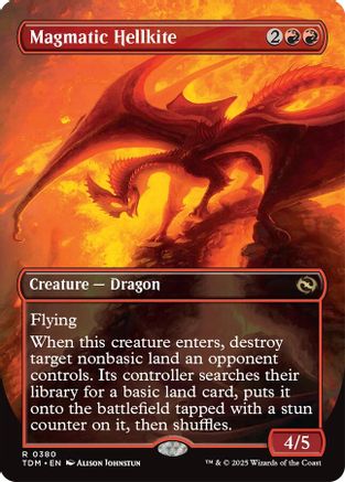 Magmatic Hellkite (Borderless) (TDM-380) (Foil)