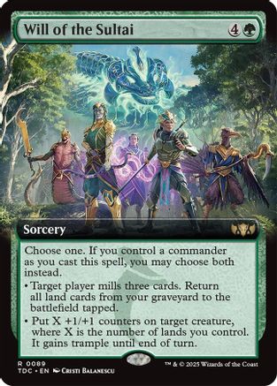 Will of the Sultai (Extended Art) (TDC-089)
