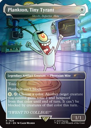 Plankton, Tiny Tyrant - Shrelv, Defector Mite (Rainbow Foil) (SLD-1926)