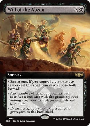 Will of the Abzan (Extended Art) (TDC-071)