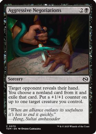 Aggressive Negotiations (TDM-070) (Foil)