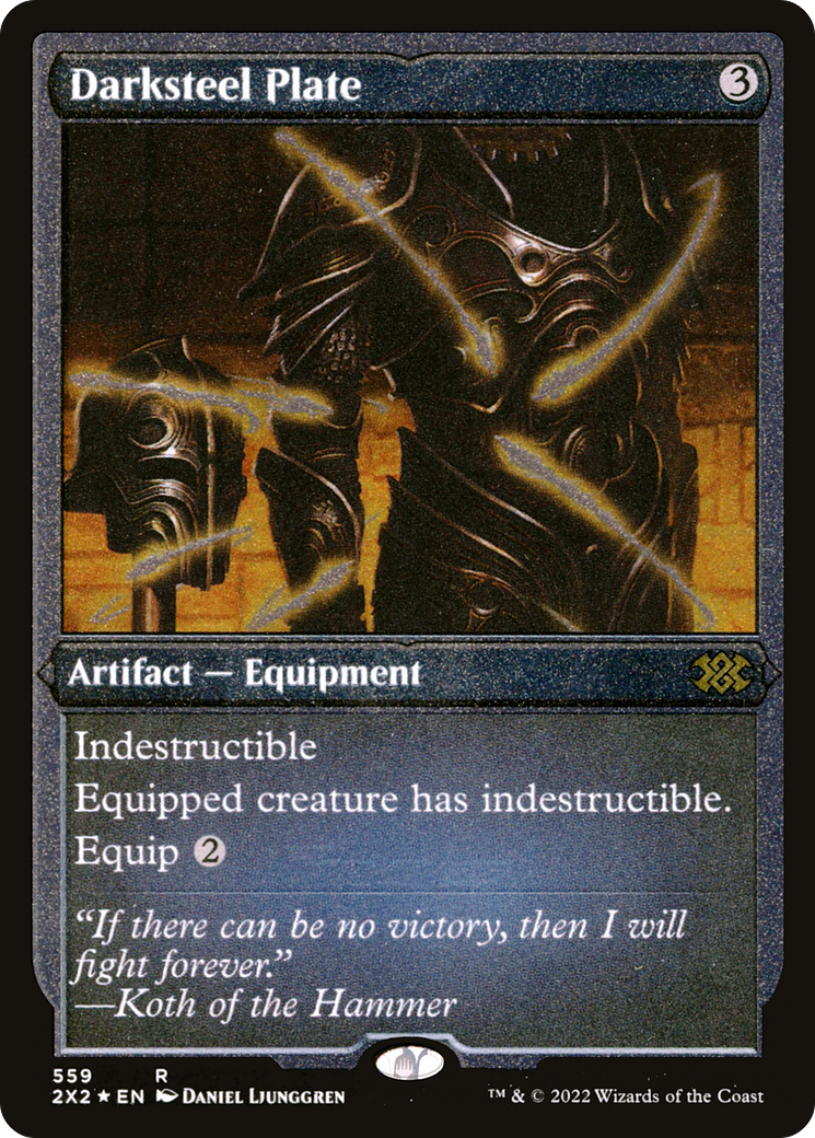 Darksteel Plate (2X2-559) (Etched Foil)