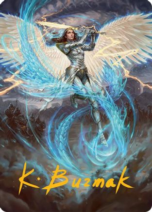 Elspeth, Storm Slayer Art Card (49/54) (Gold-Stamped Signature) (AATDM-049)