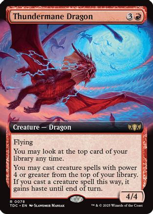 Thundermane Dragon (Extended Art) (TDC-078)