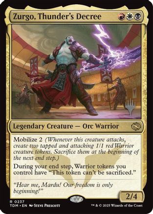 Zurgo, Thunder's Decree (PPTDM-237) (Foil)