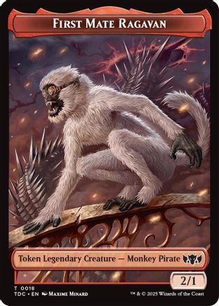 First Mate Ragavan // Treasure Double-Sided Token (TDC-18 // 16)