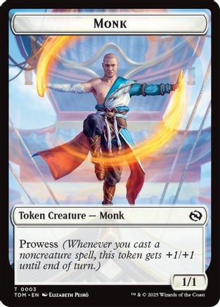 Monk // Treasure Double-Sided Token (TDC-3 // 16)