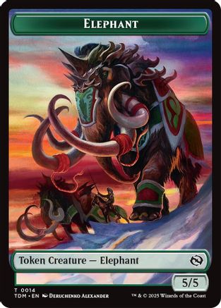 Elephant // Treasure  Double-Sided Token (TDM-14 // 16)