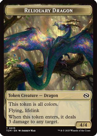 Reliquary Dragon // Dragon (0011) Double-Sided Token (TDM-15 // 11) (Foil)