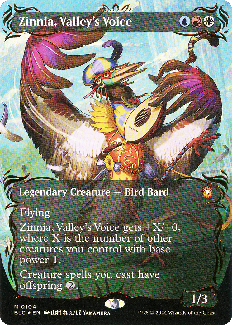 Zinnia, Valley's Voice (BLC-104) (Borderless) (Raised Foil)
