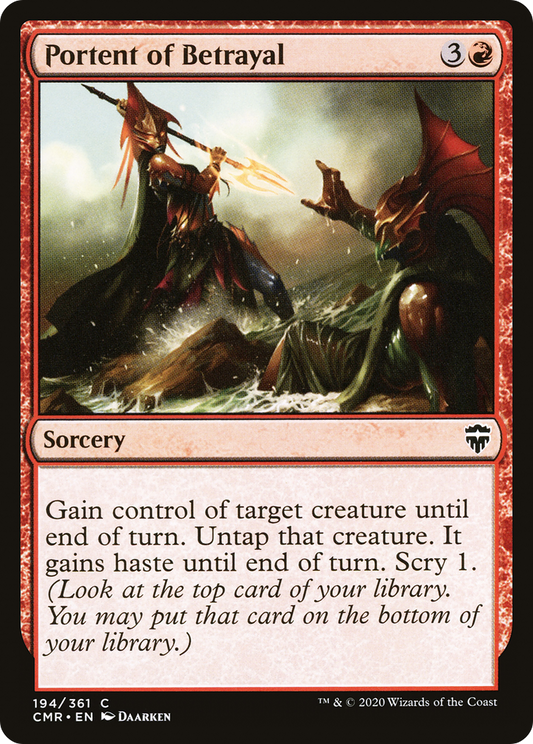 Portent of Betrayal (CMR-194) (Foil)