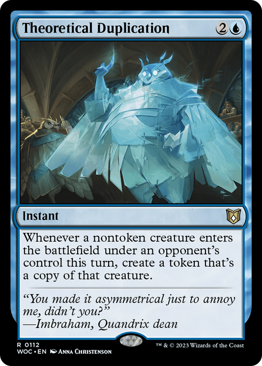 Theoretical Duplication (WOC-112)