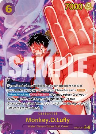 Monkey.D.Luffy (061) (Alternate Art) (EB02-061) (Foil)