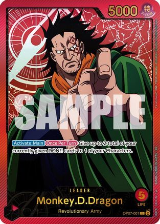Monkey.D.Dragon (SPR) (OP07-001) (Foil)